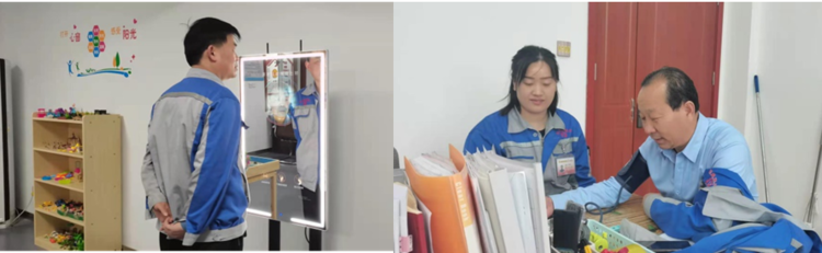 大家體驗了智能血壓計、魔鏡等儀器設(shè)備